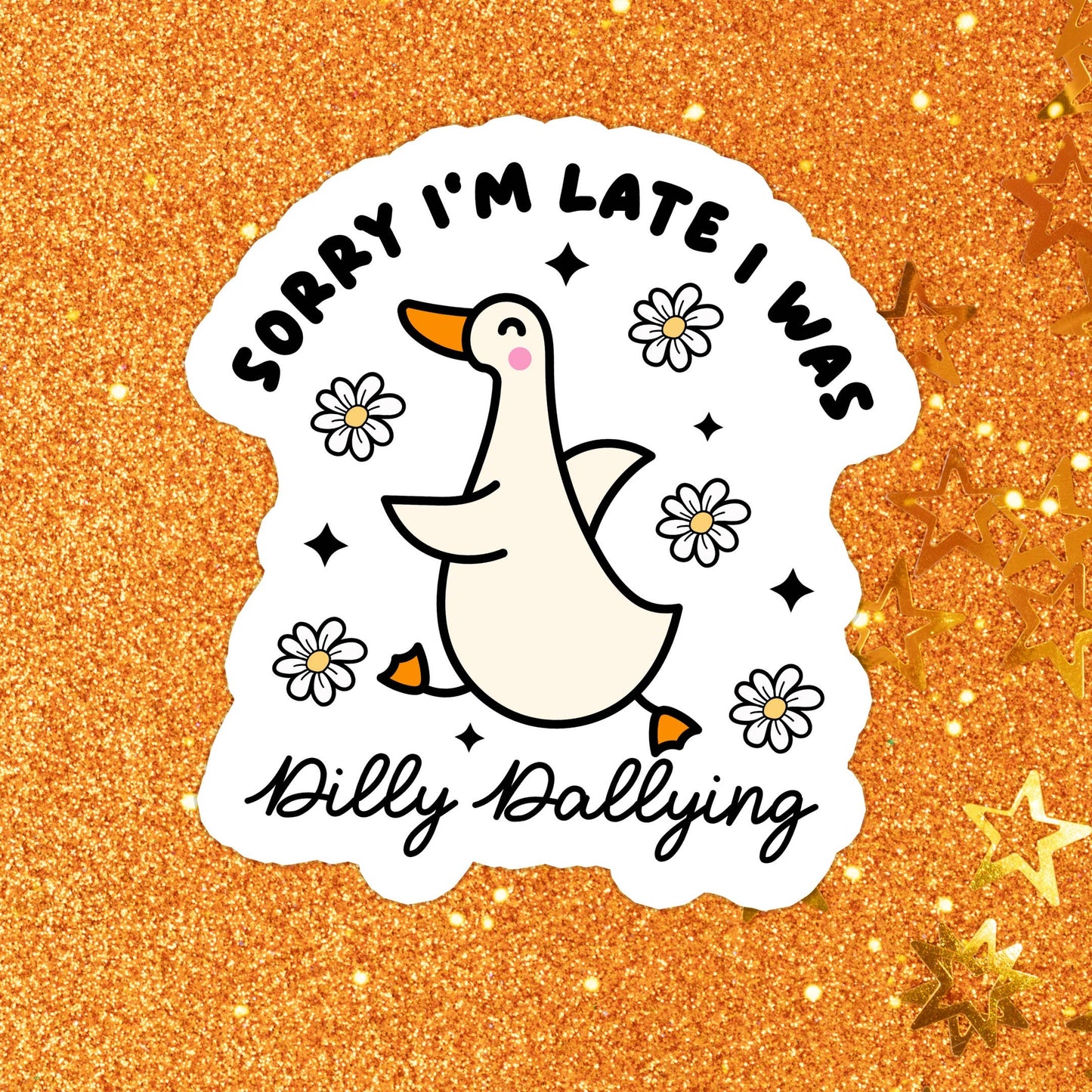 Relatable Duck Goose Funny Dilly Waterproof Vinyl Sticker