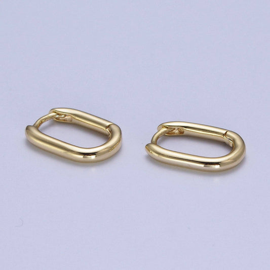 14K Gold Filled Minimalist Earring U Shape Small Hoop Huggie