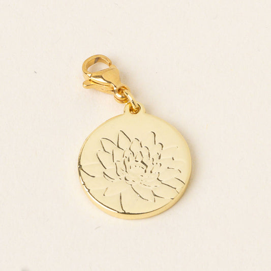 Jewelry Birth Flower Charm Gold-July