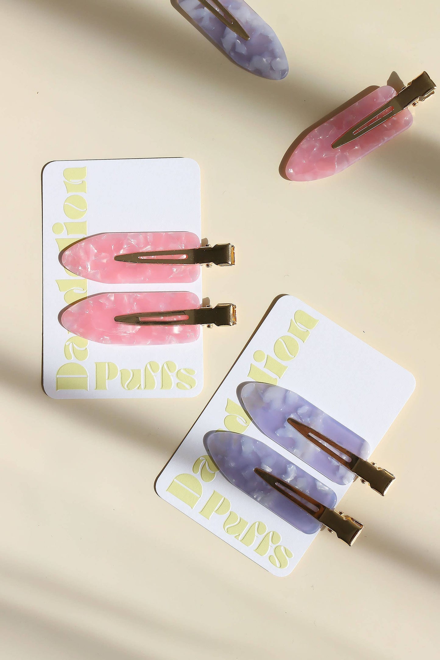 Creaseless Acetate Makeup Hair Clips - Set of 2