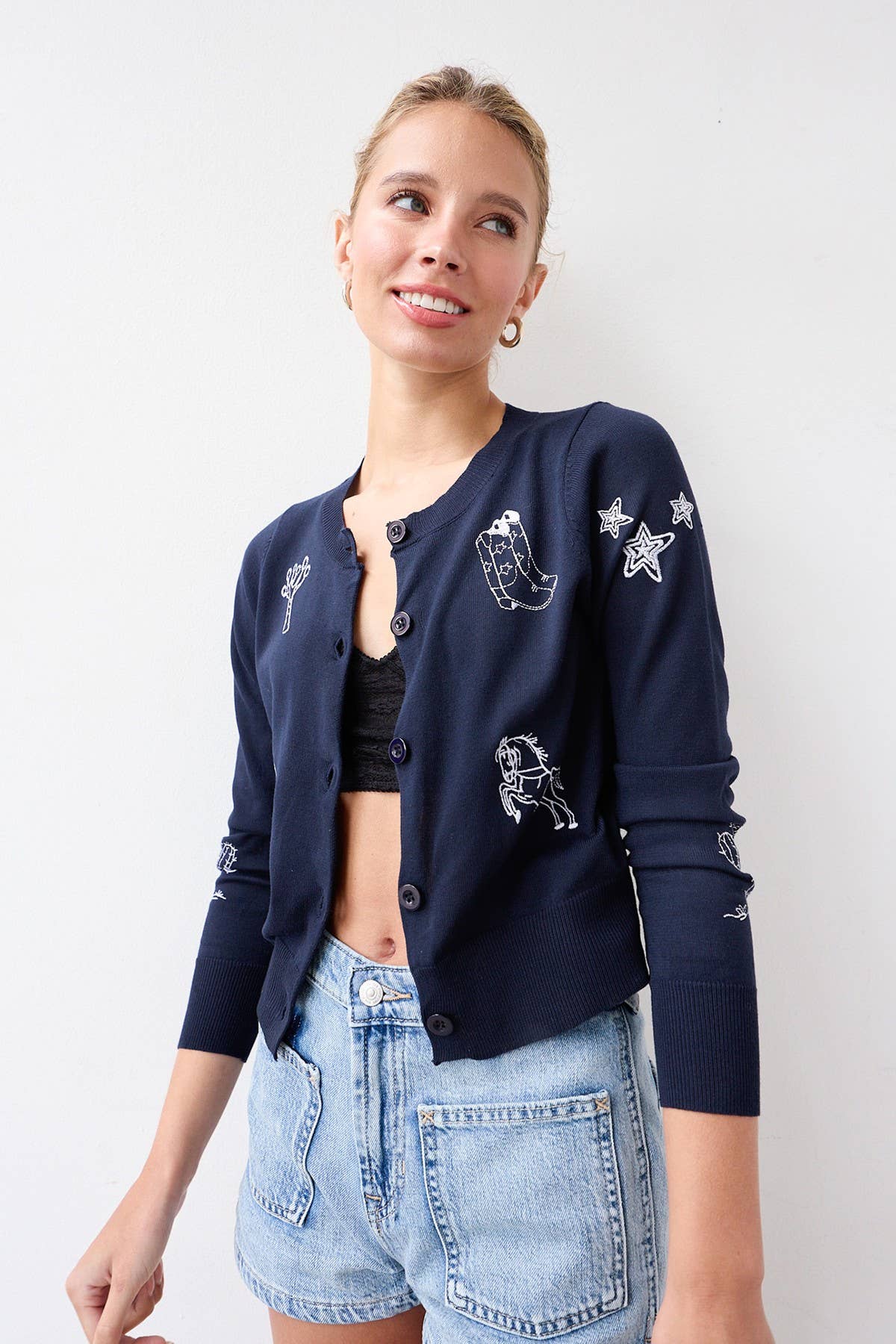 Embroidered Detail Cardigan - RSW1094