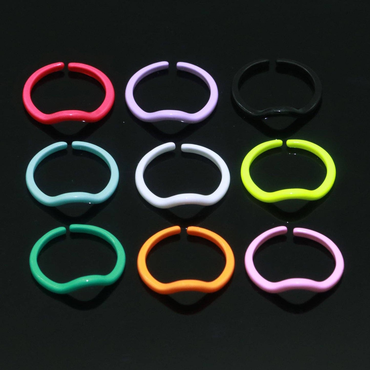 Dainty Acrylic Ring Set - Fashion Resin Acrylic Ring set - Funky Rings - Gift for Her Everyday Y2K Jewelry