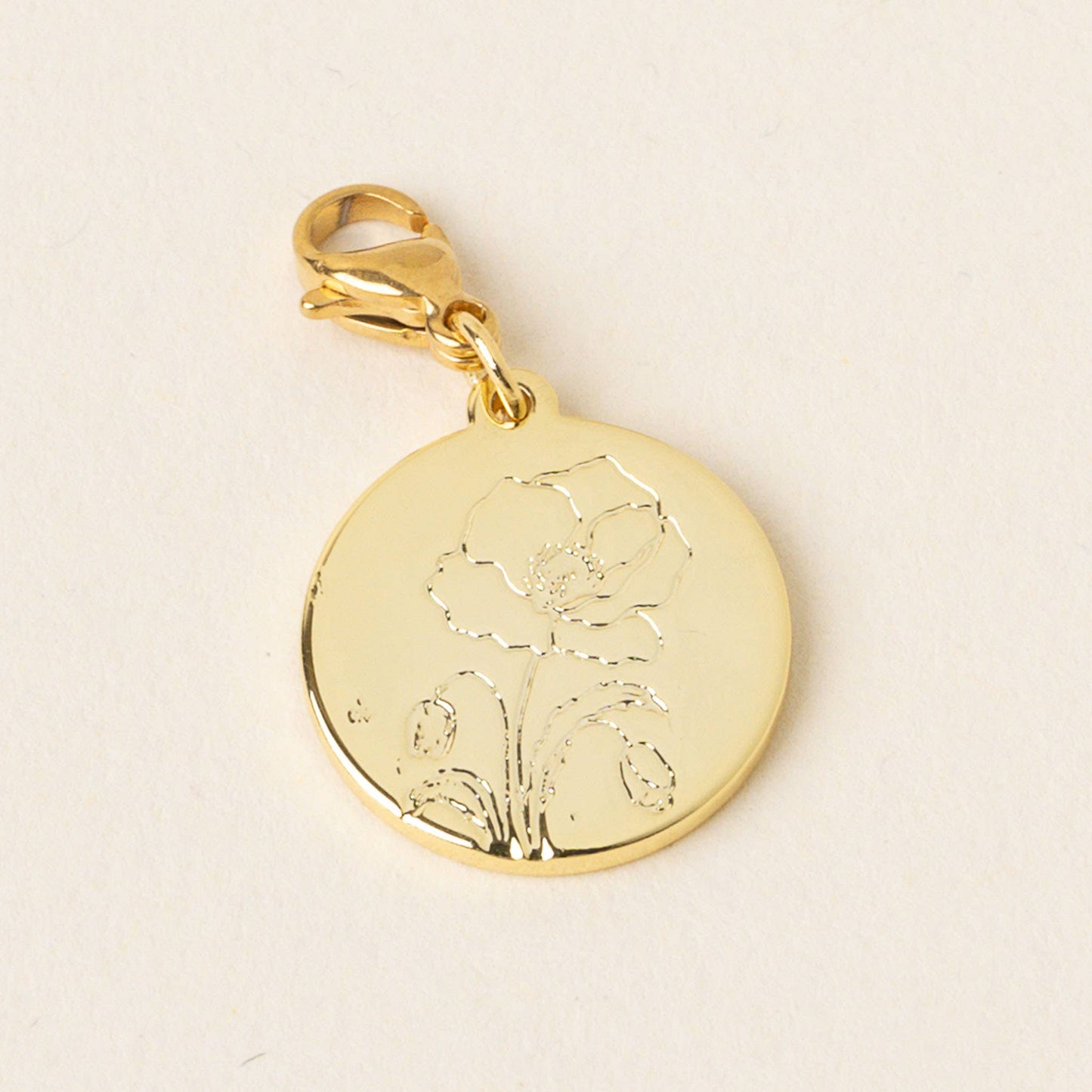 Jewelry Birth Flower Charm Gold-August