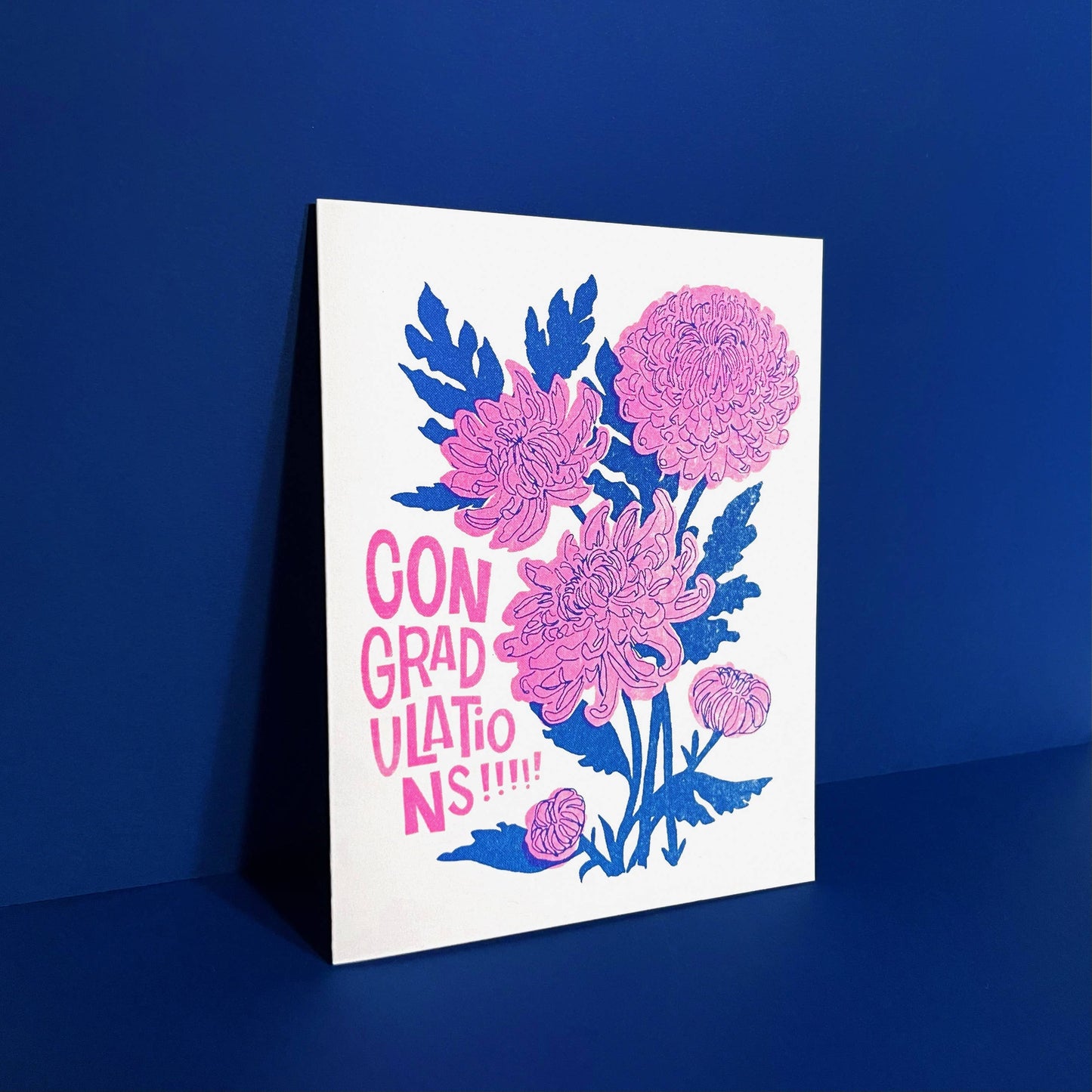 Con"grad"s Mums - Fun Risograph Greeting Card