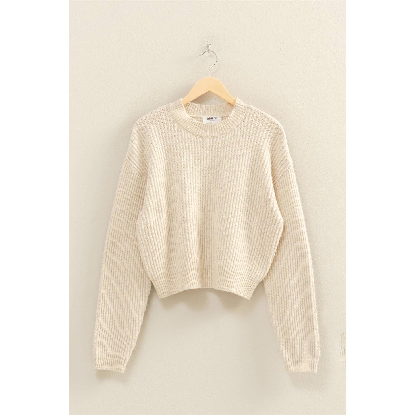 Ribbed Crew Neck Sweater