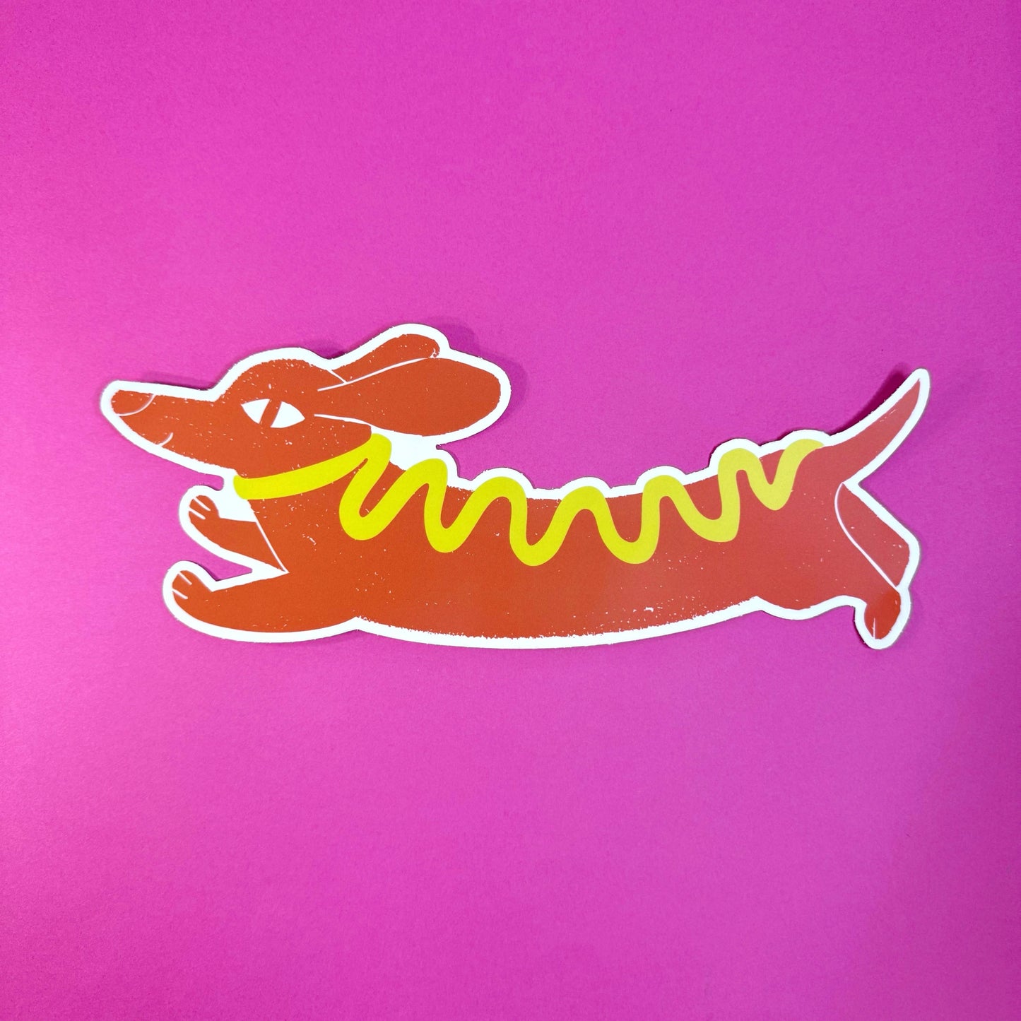 Hotdog Dog - Vinyl XL Sticker - Bumper sticker