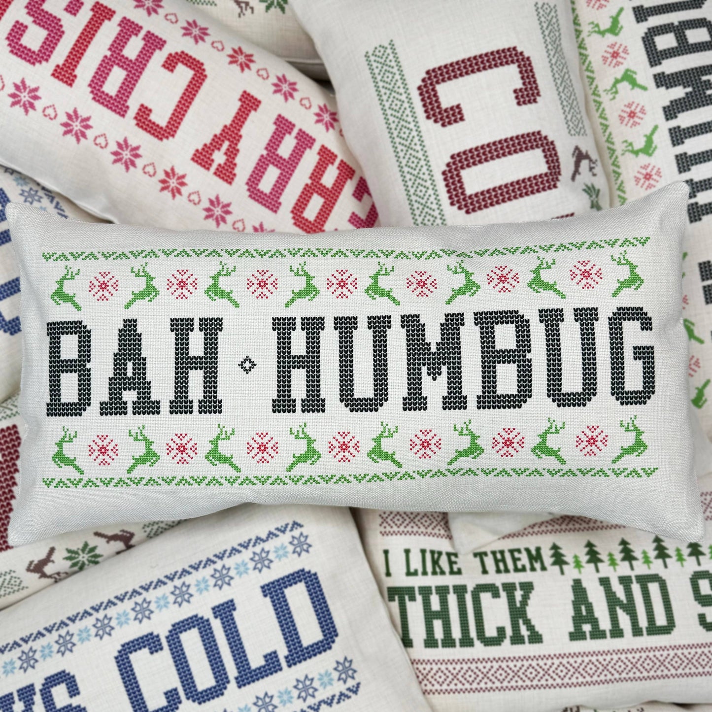 Funny Christmas Vintage Pillow, Funny Pillow, Christmas Deco