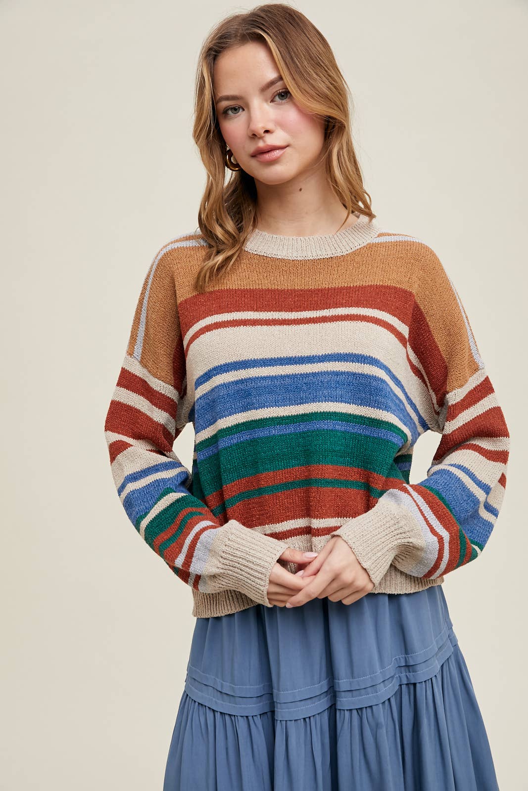 COLORBLOCK STRIPED SWEATER / WL25-11144