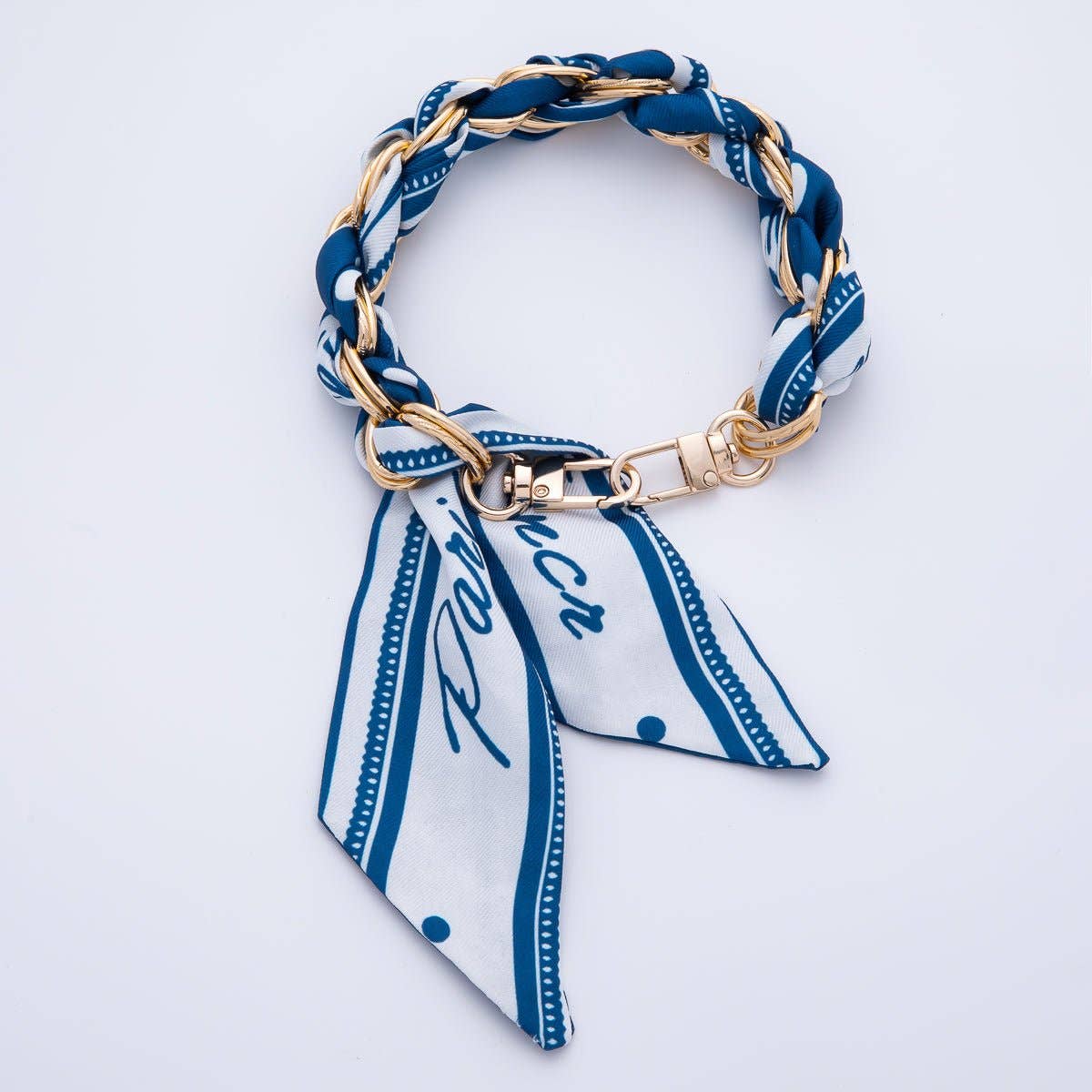 18K Gold Filled Silk Textile Knot Bag Charm Bracelet Keychain Accessories | WB-00156 - WB-00169