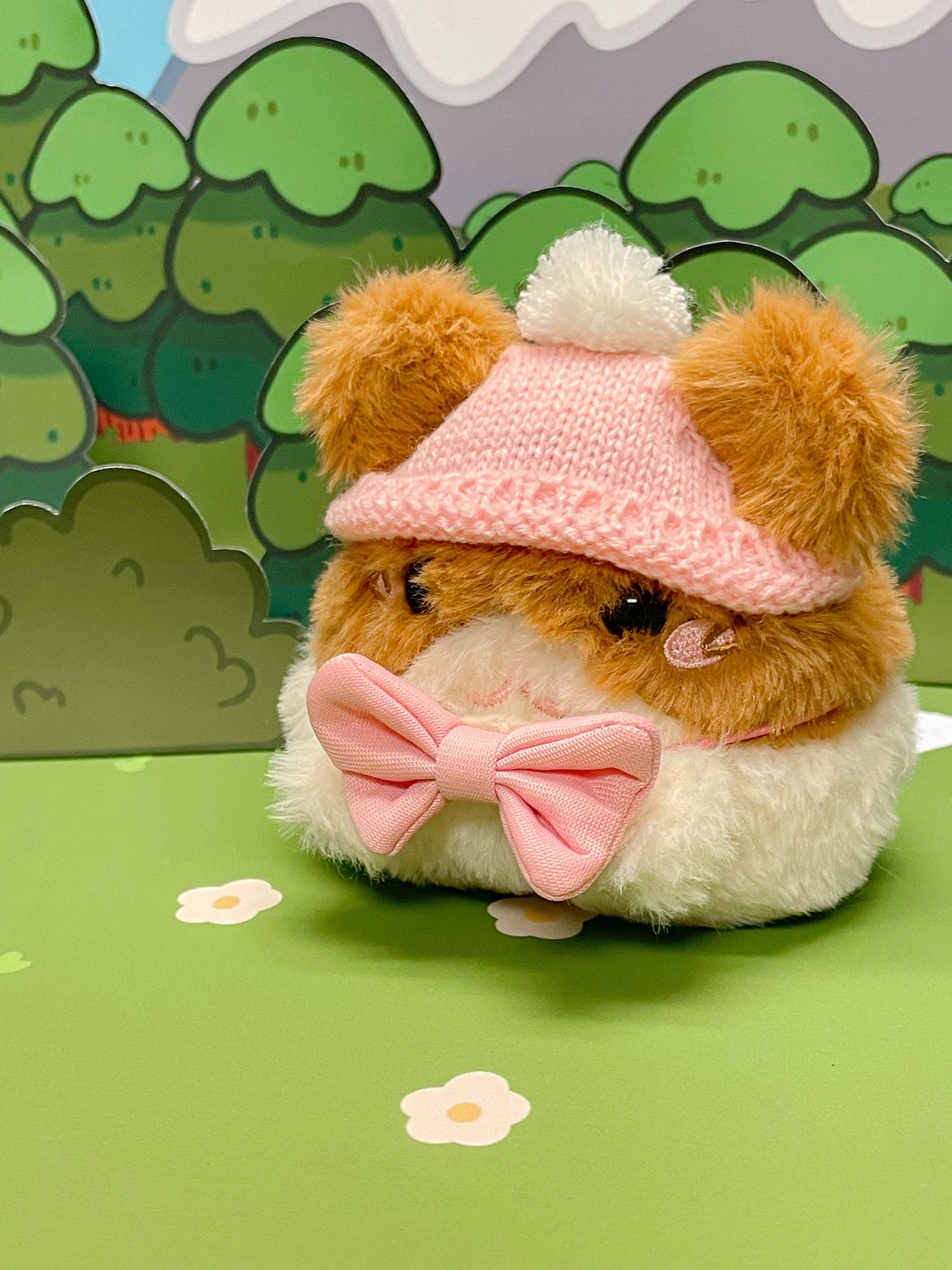 Pink PomPom Beanie - Plushie Accessories