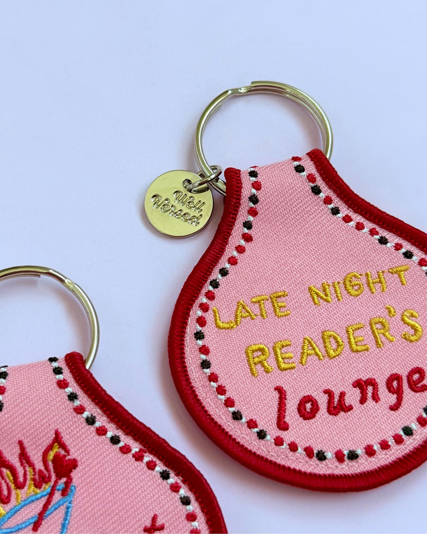 Readers Club | Bookish Embroidered Keychain