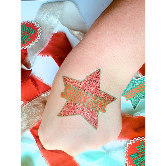 Showgirl temporary tattoos for release|showgirl party