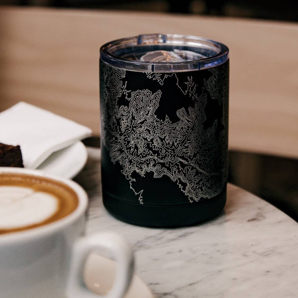 Puyallup WA Map Insulated Cup in Matte Black