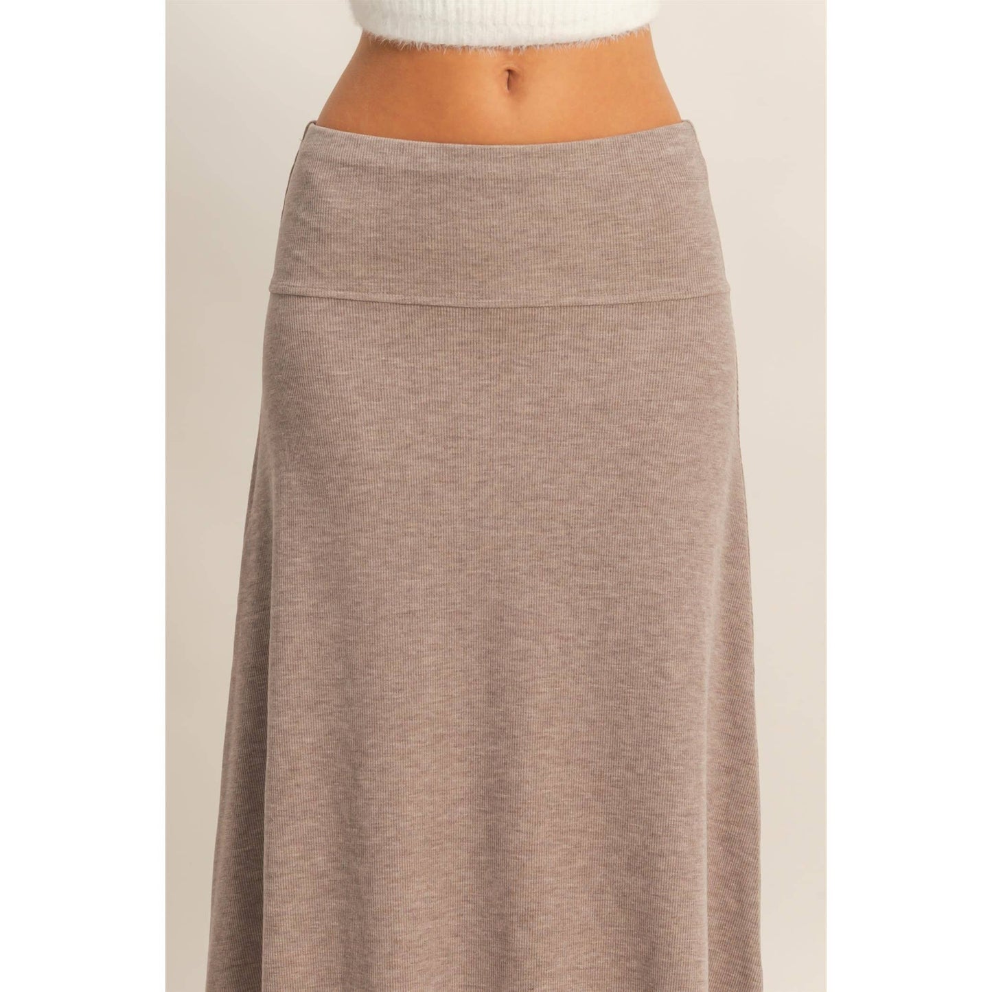 Contemporary Ribbed Knit Skirt