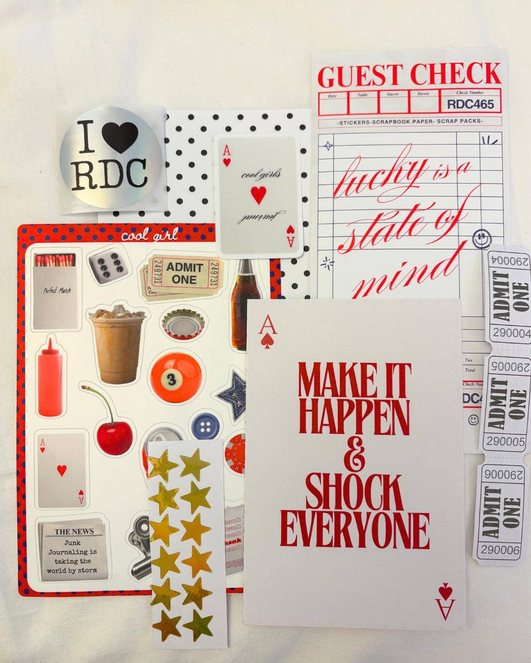 Lucky Girl Junk Journal Scrap