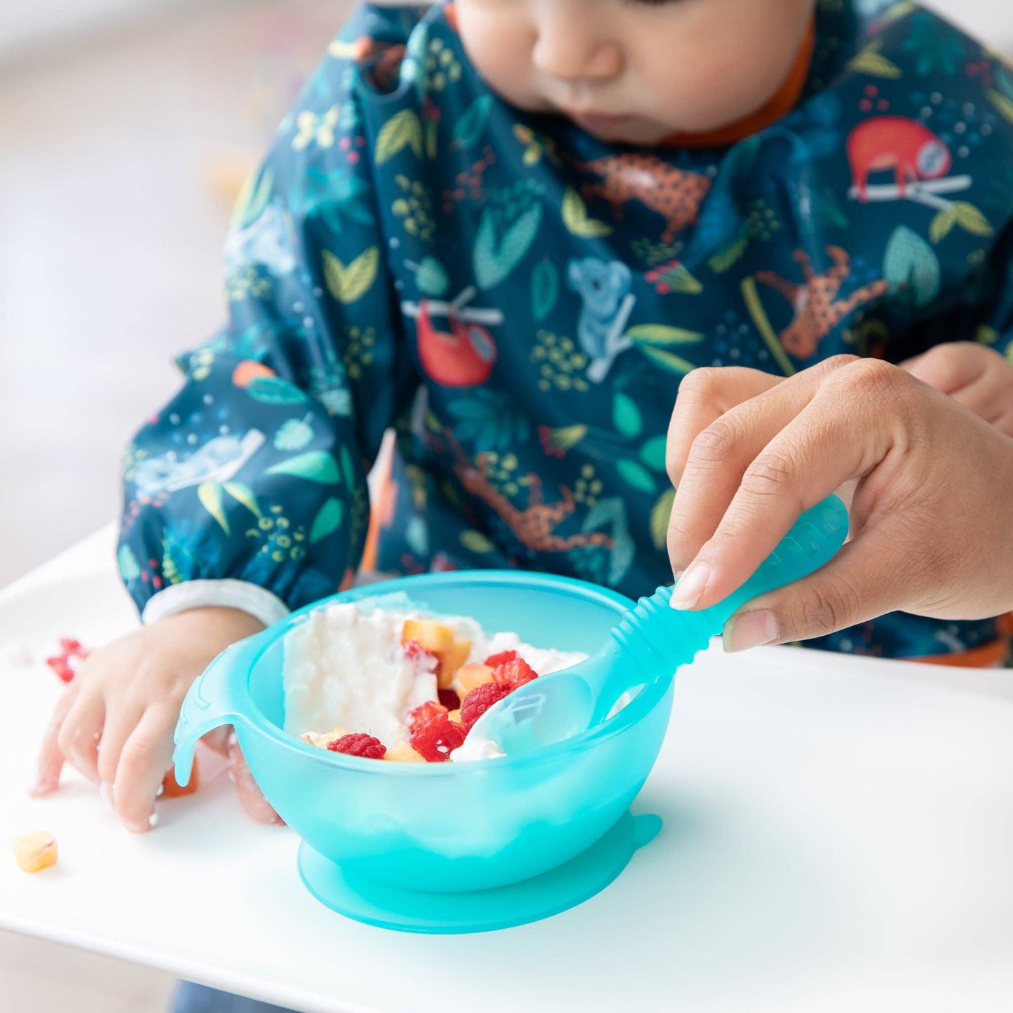 Silicone First Feeding Set: Blue Jelly