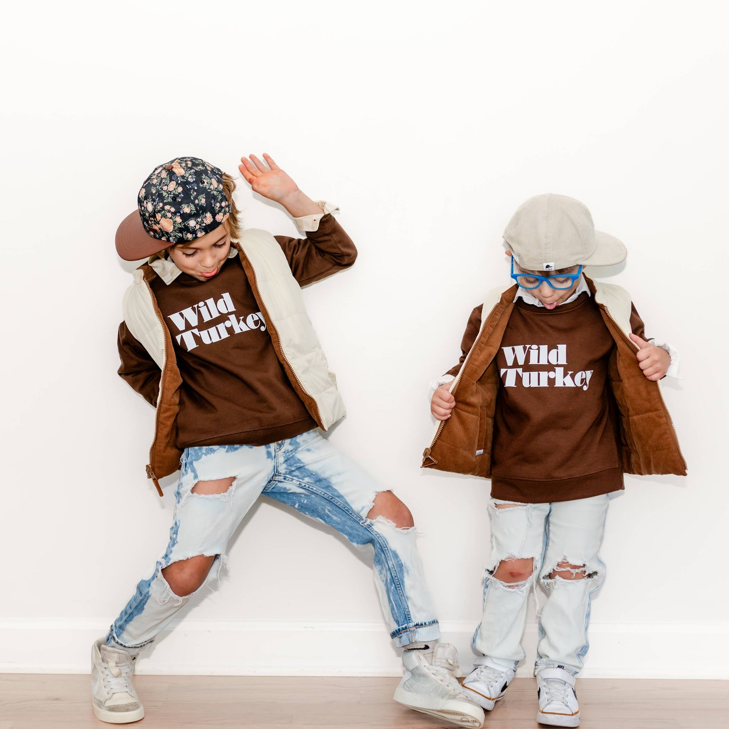 Wild Turkey | Kids Fall + Thanksgiving Sweatshirt
