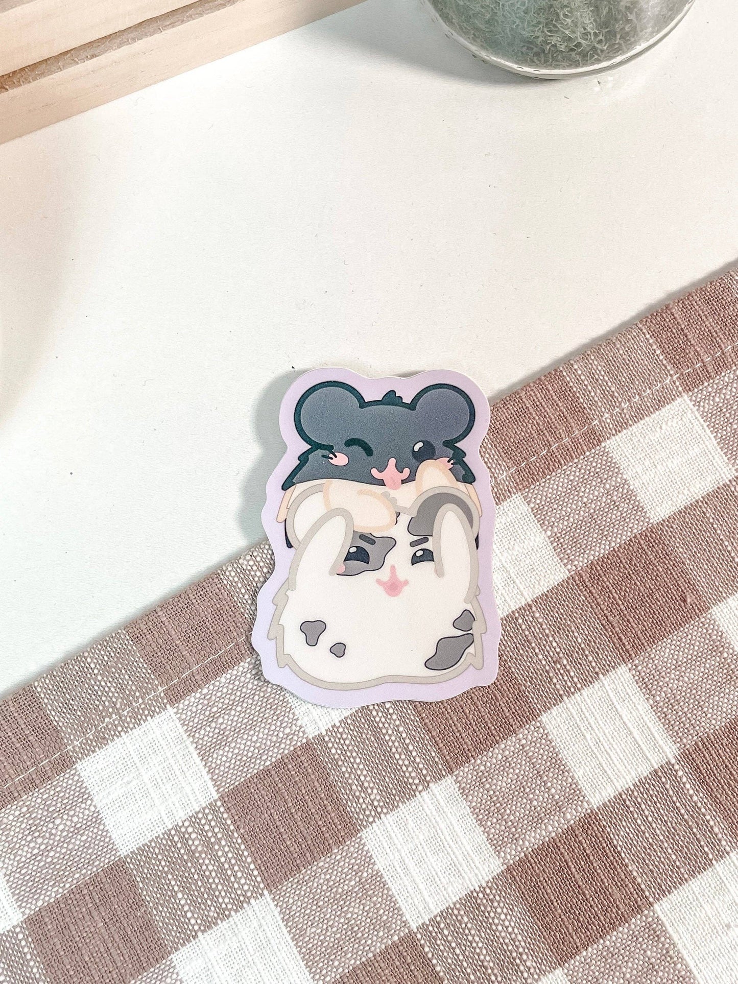 Double Trouble Hamster Vinyl Sticker(Waterproof)