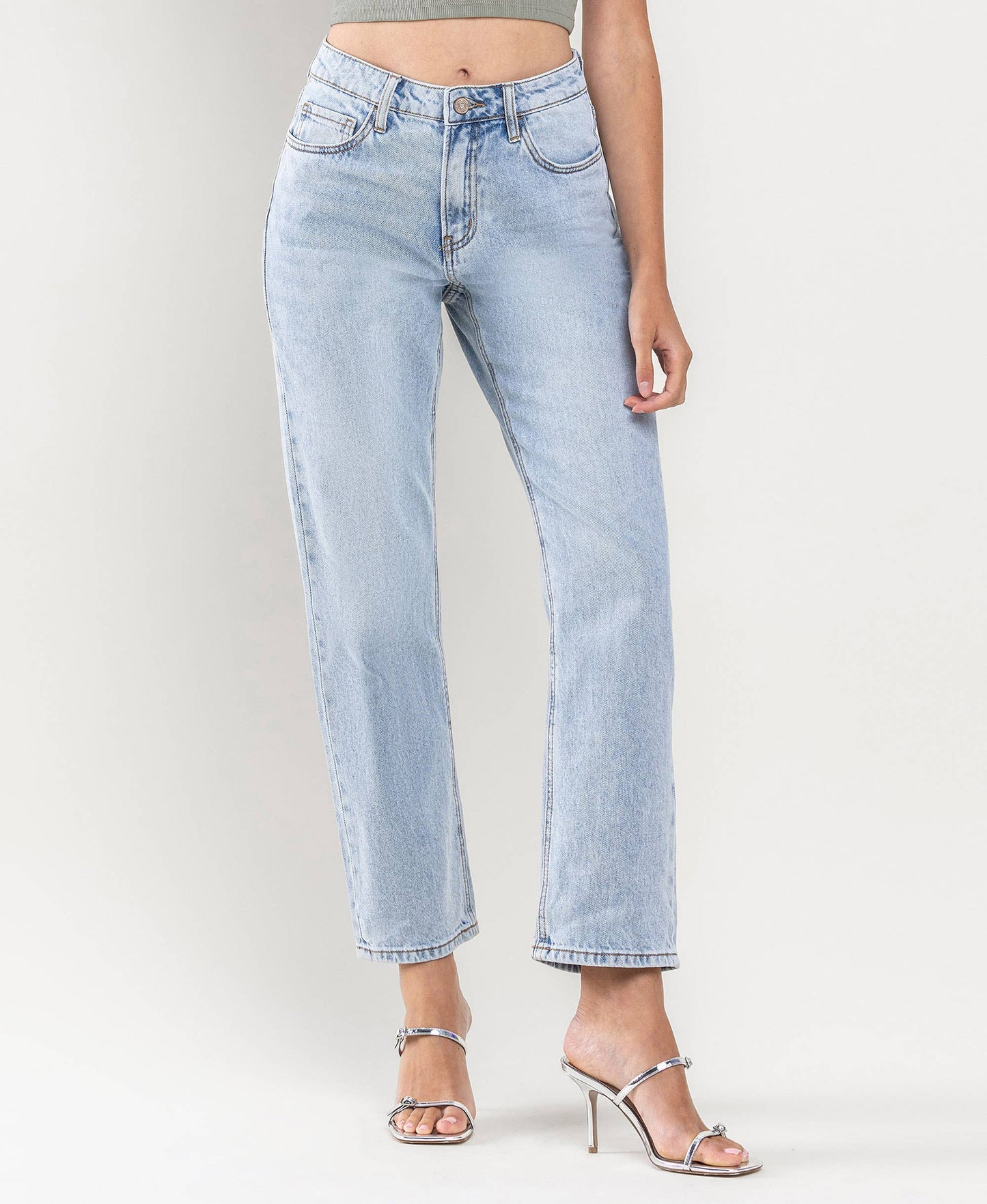 HIGH RISE ANKLE STRAIGHT JEANS LV1131