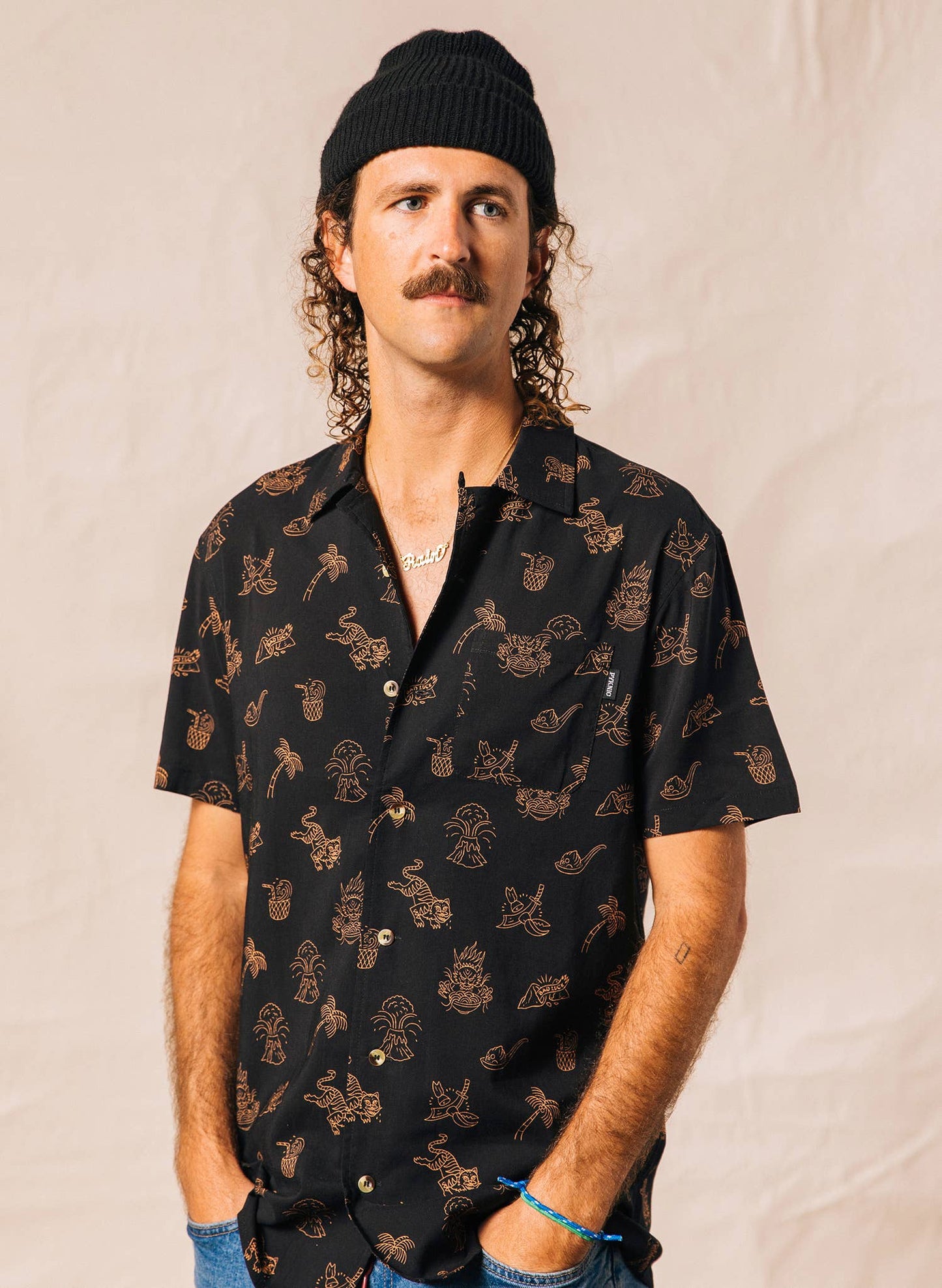 Spicy Noods Casual Button Down Shirt Men Women Food