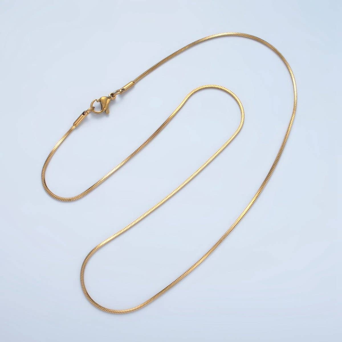Stainless Steel 1mm Snake Chain 18 Inch Necklace in Gold & Silver | WA-2596 WA-2697