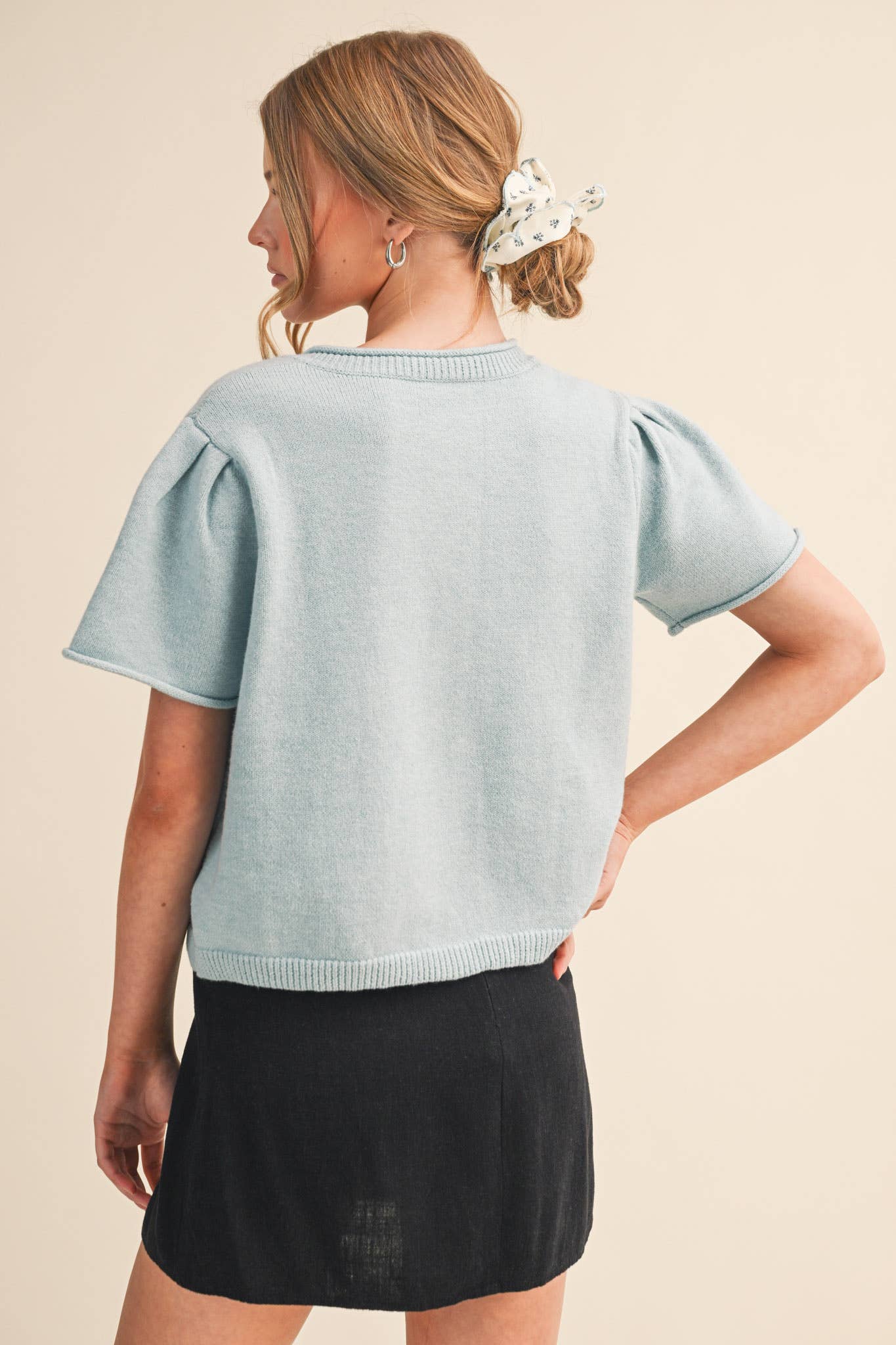 SHORT SLEEVE SWEATER CARDIGAN MSW11297