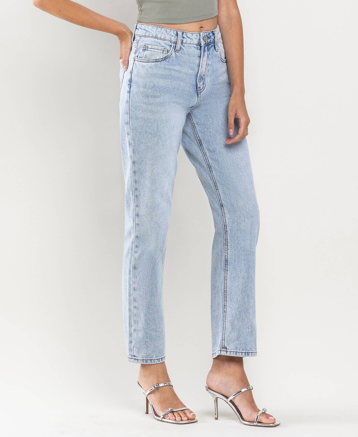 HIGH RISE ANKLE STRAIGHT JEANS LV1131
