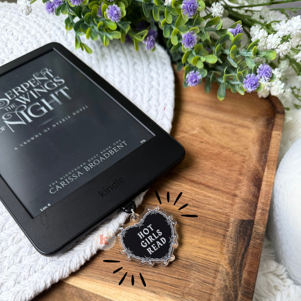 Hot girls readKindle Charm, kindle accessories, bookish gift