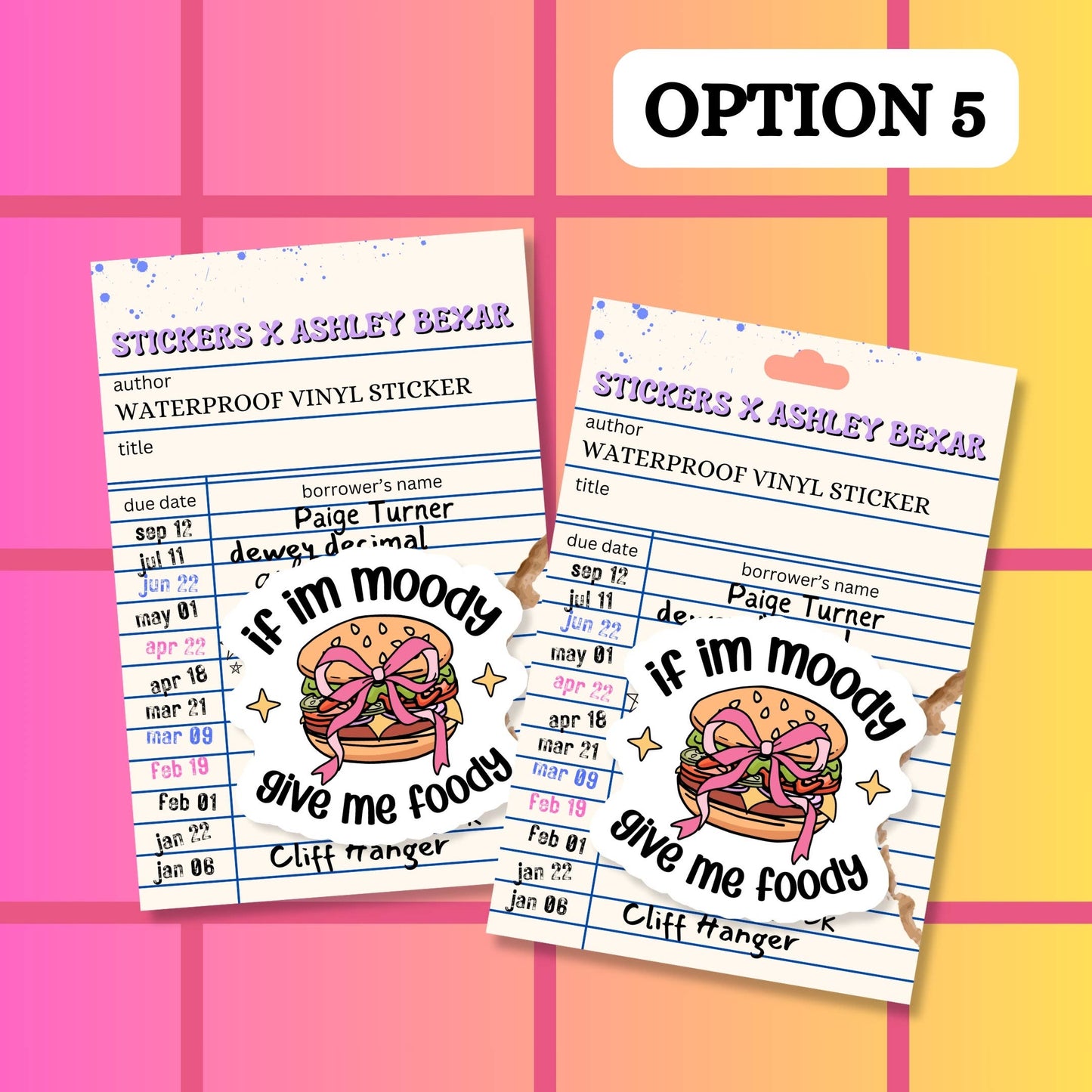 Food Hangry Relatable Funny Waterproof Vinyl Sticker