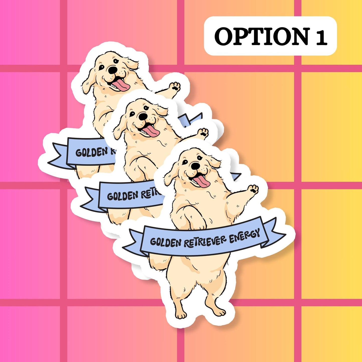 Golden Retriever Dog Dogs Dog Mom Waterproof Vinyl Sticker