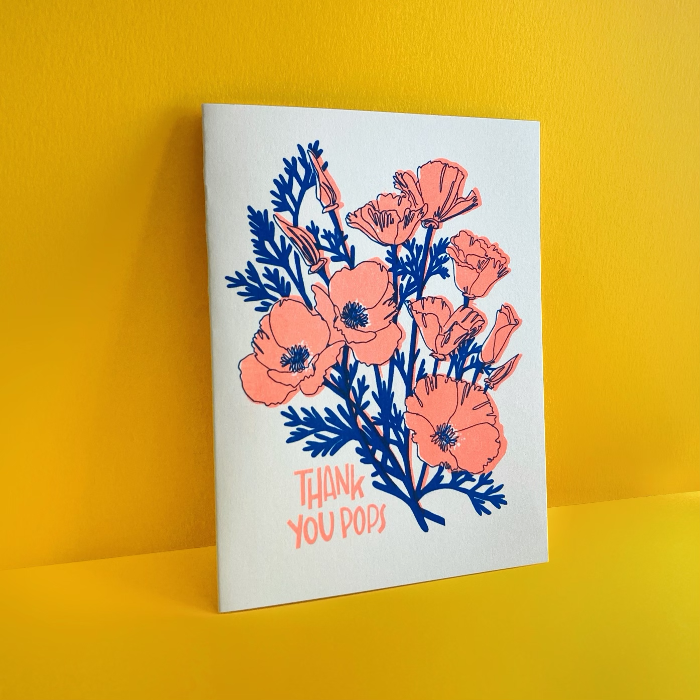Thank You Pops Father Risograph Greeting Card