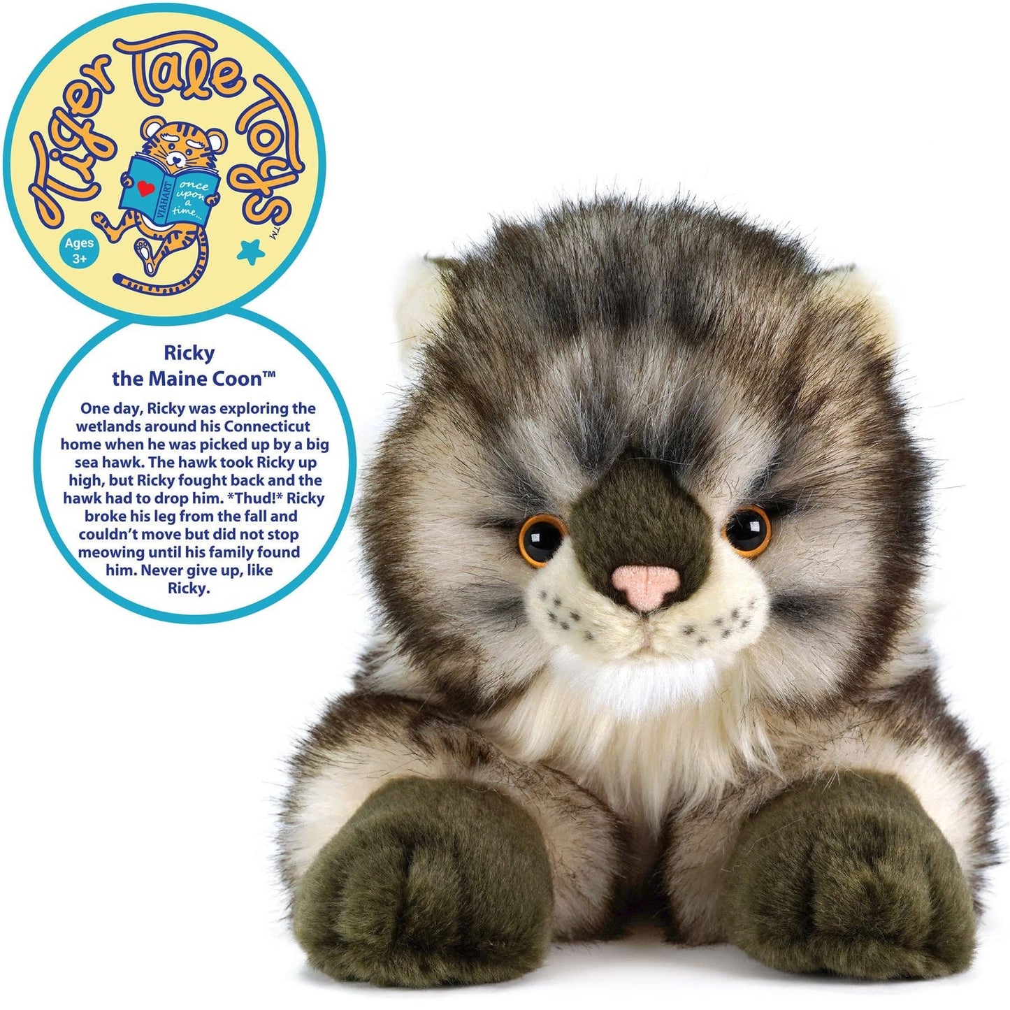 Ricky The Maine Coon | 16 Inch Stuffed Animal Plush | By TigerHart Toys