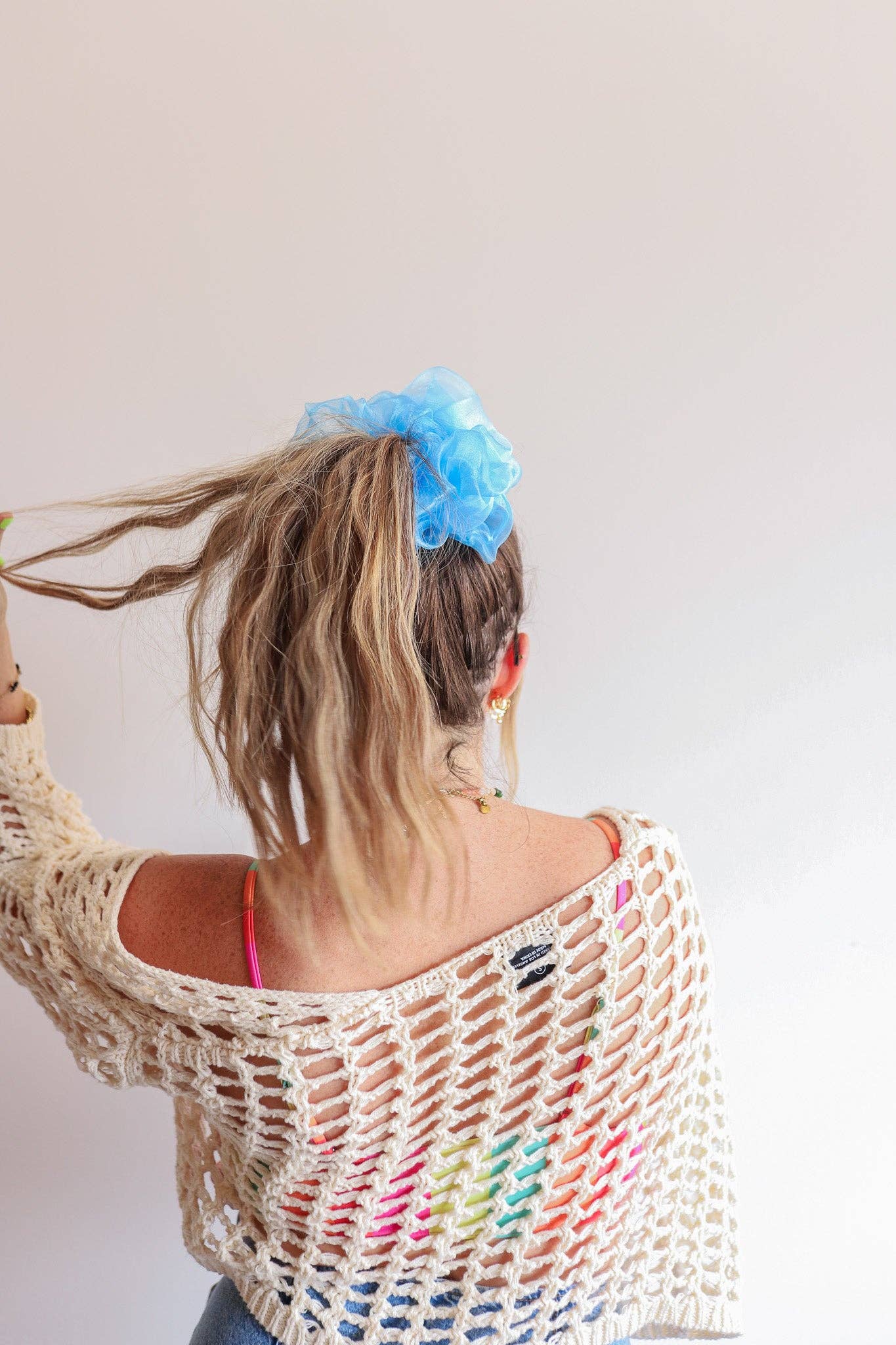 NEON JUMBO ORGANZA SCRUNCHIES