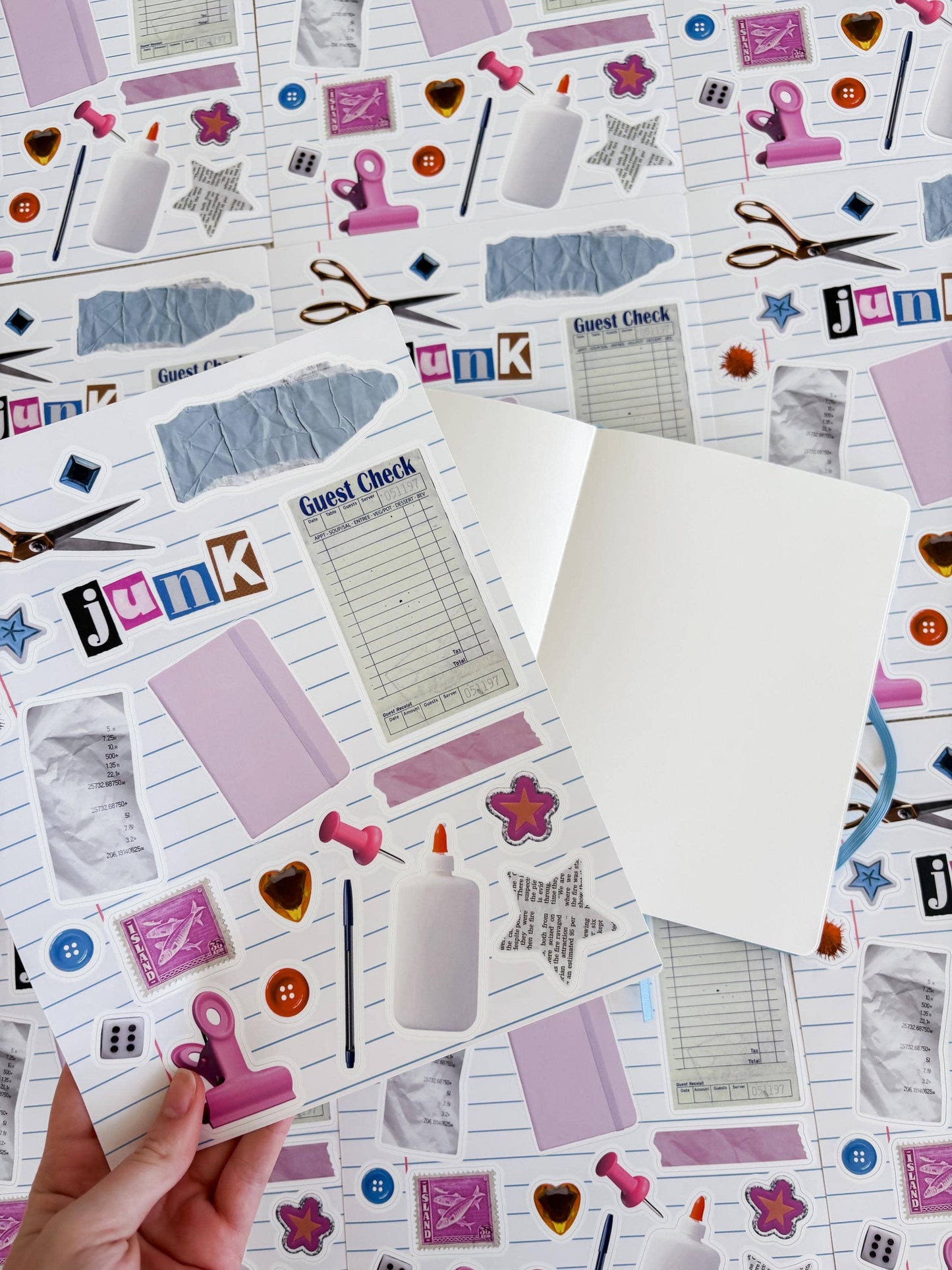 Junk Journal 8x10 Sticker Sheet