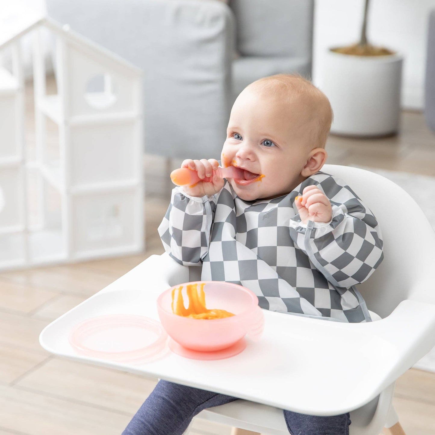 Silicone First Feeding Set: Pink Jelly