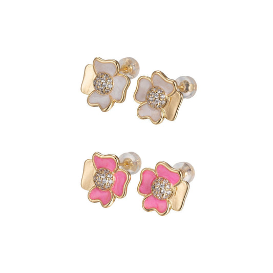 Mini Dasiy Stud Earring Cartilage Earring, Gold Flower stud, dainty gold Floral earring Pushback stud