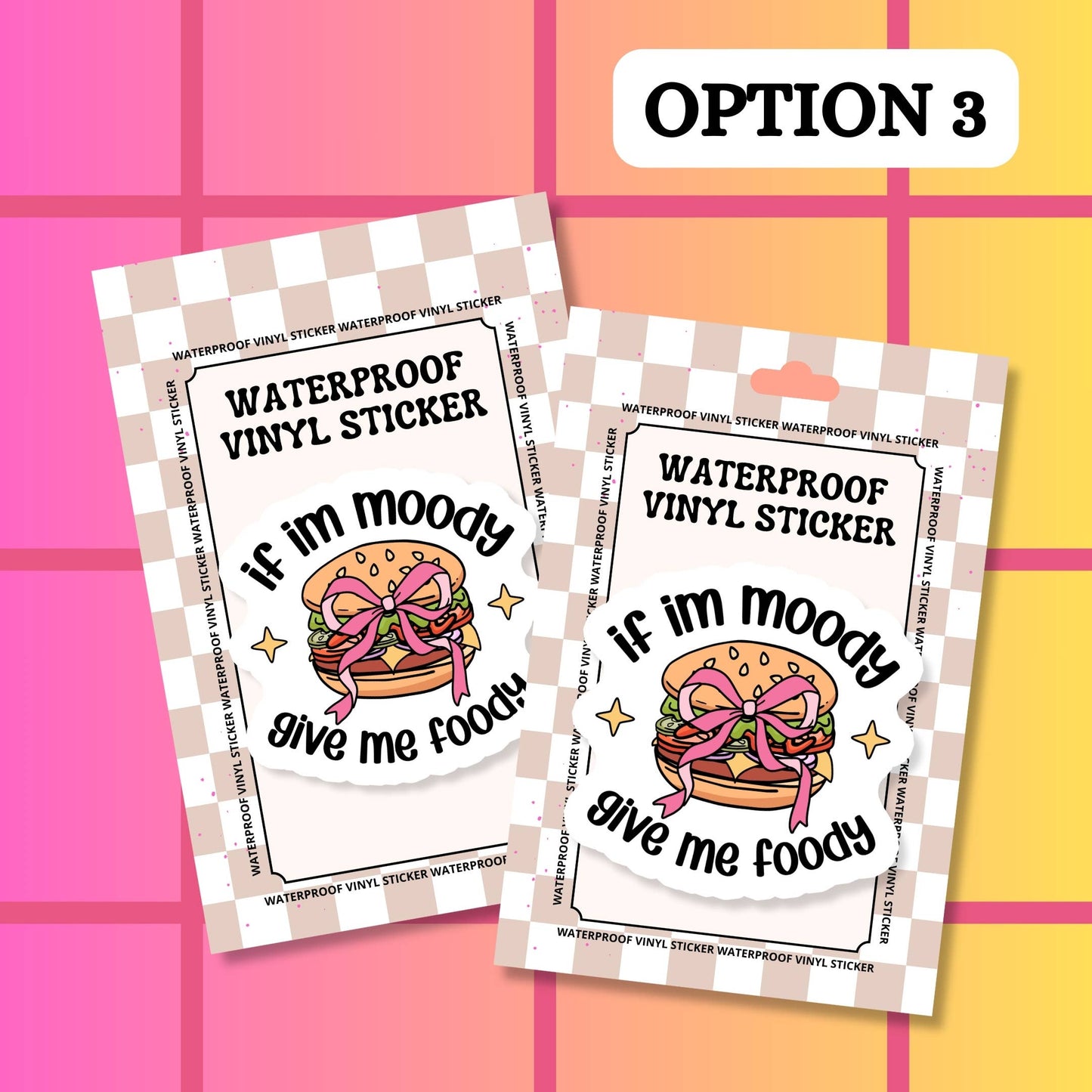 Food Hangry Relatable Funny Waterproof Vinyl Sticker