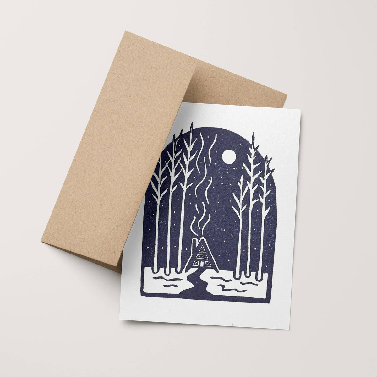 Snowy Night Holiday Card