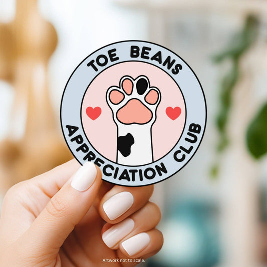 Toe Beans Appreciation Club Sticker
