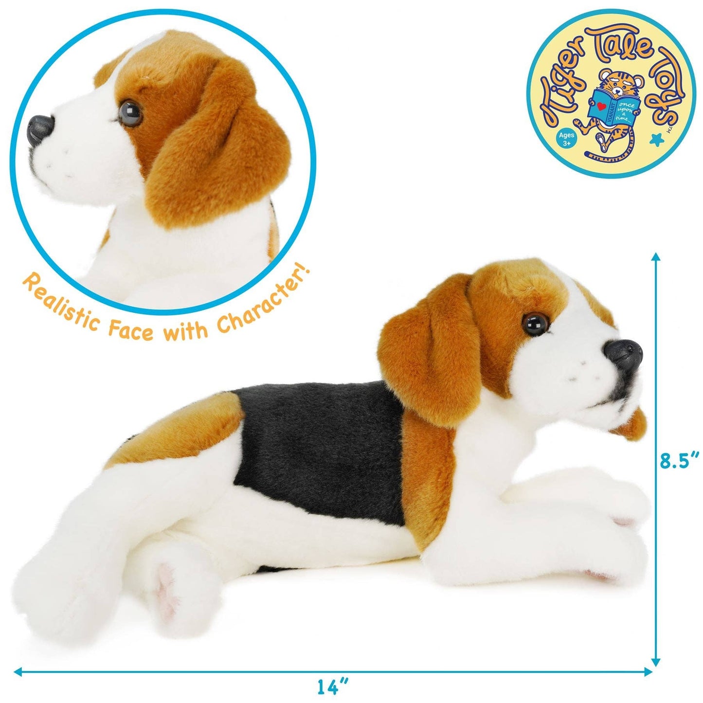 Burkham The Beagle | 14 Inch Stuffed Animal Plush