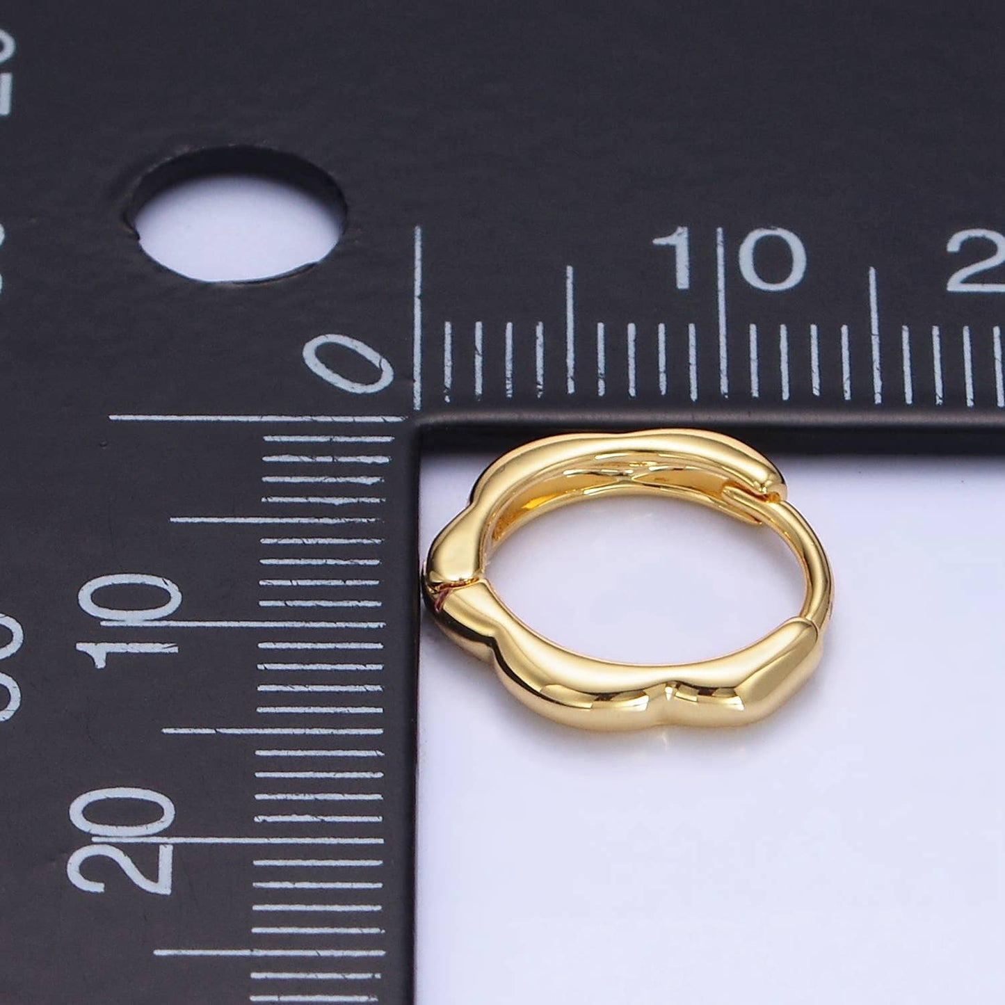 14K Gold Filled 13mm Rounded Huggie Earrings