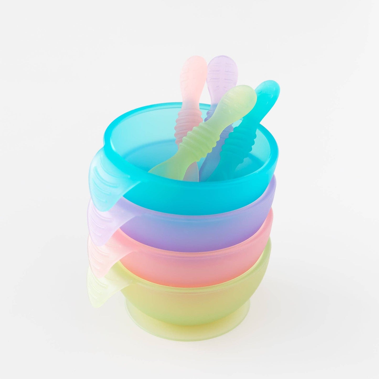 Silicone First Feeding Set: Pink Jelly