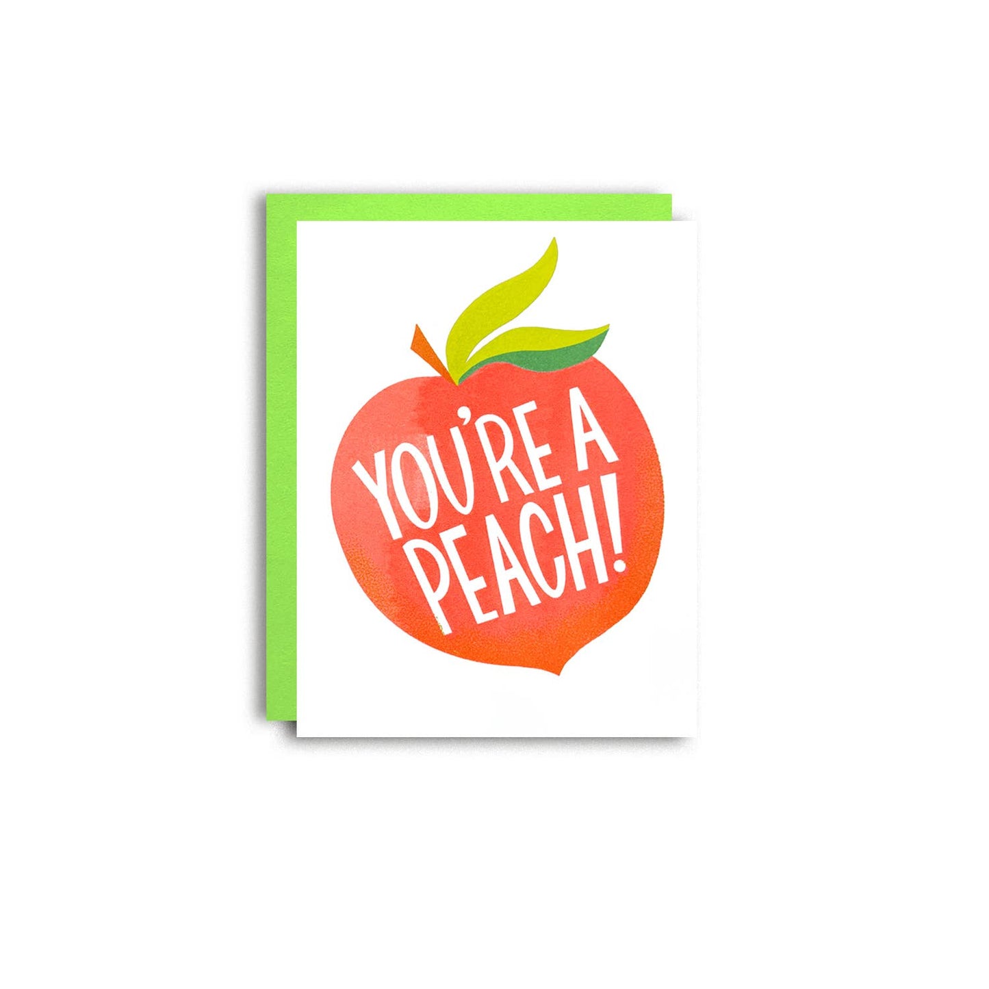 You're a Peach! - Risograph Friendship Card