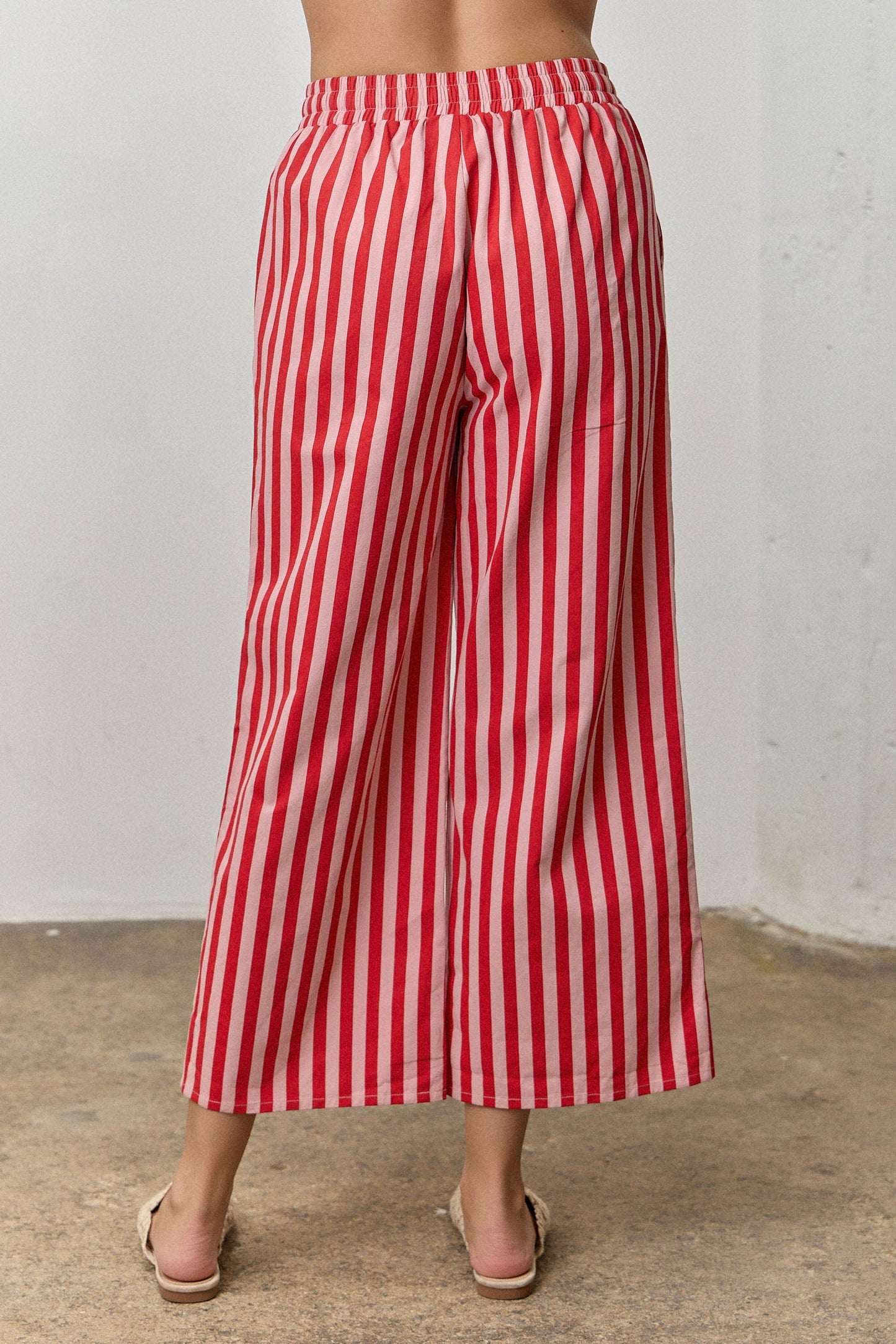 STRIPED DRAWSTRING PANTS