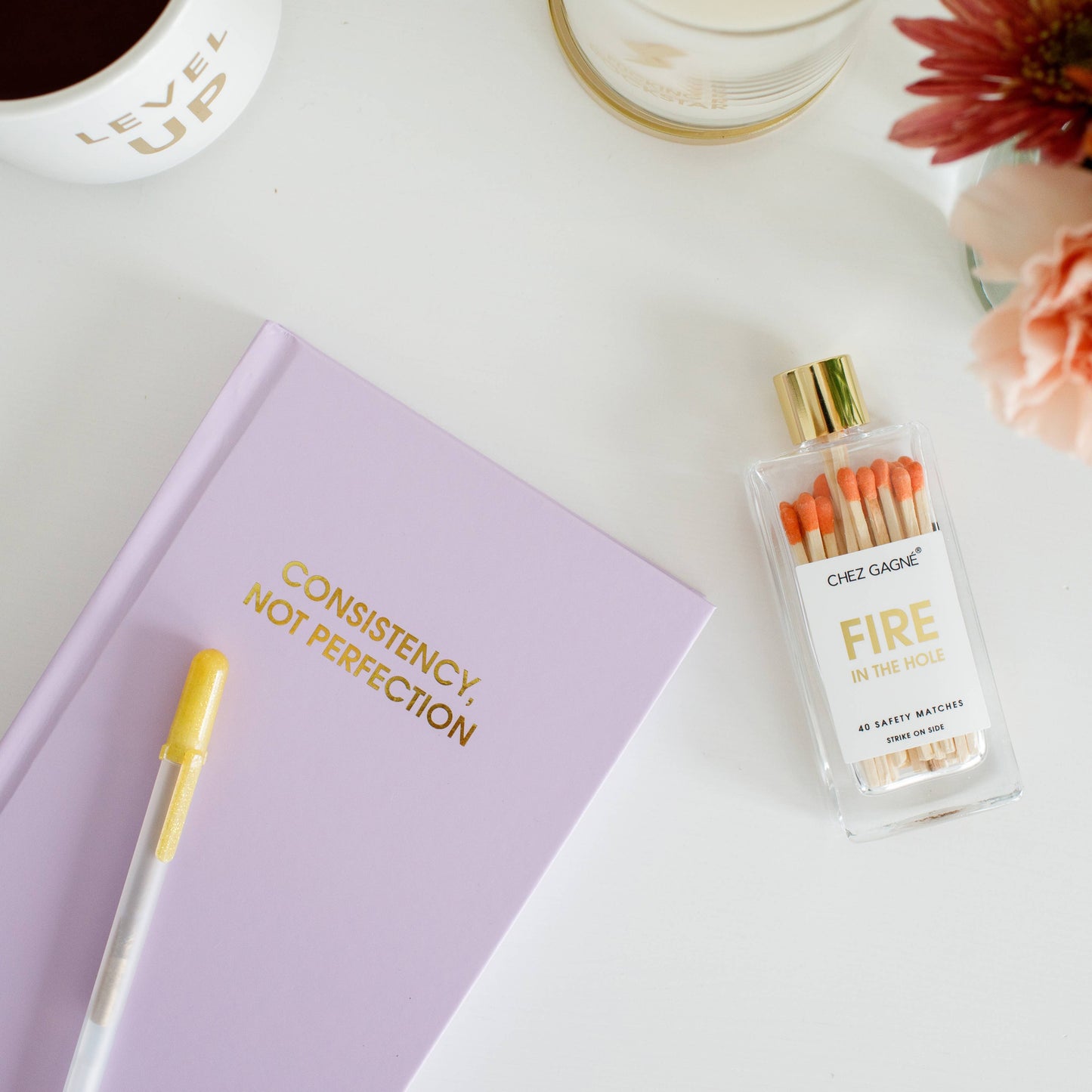Consistency Not Perfection - Daily Journal - Bright Hardcover
