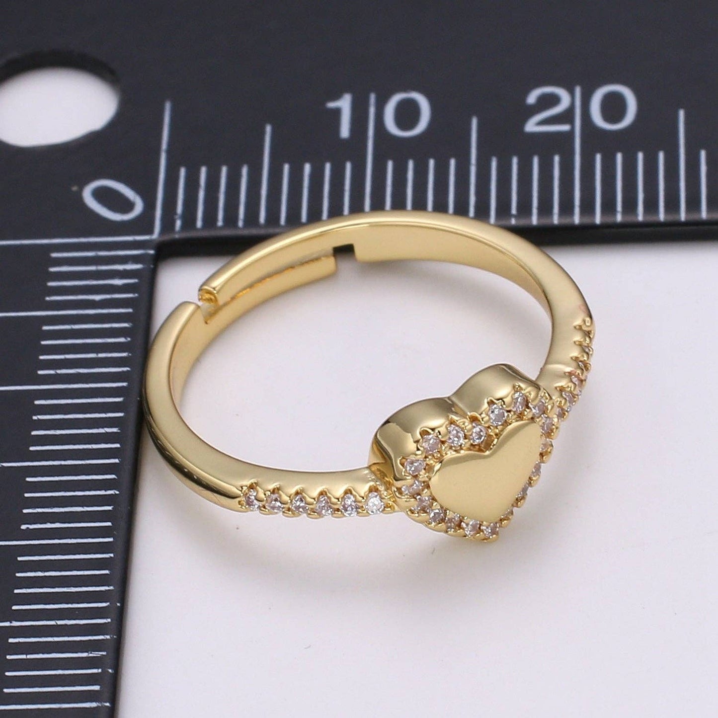 Dainty Heart Ring, Minimalist Delicate Ring R286