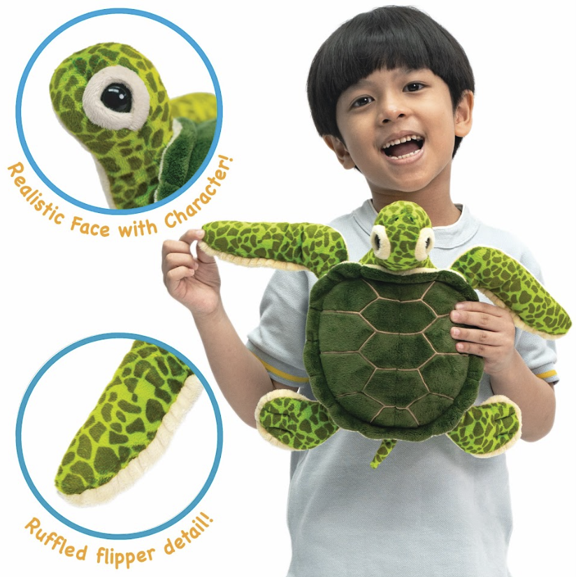 Turquoise The Green Sea Turtle - 15 Inch Stuffed Animal Plush