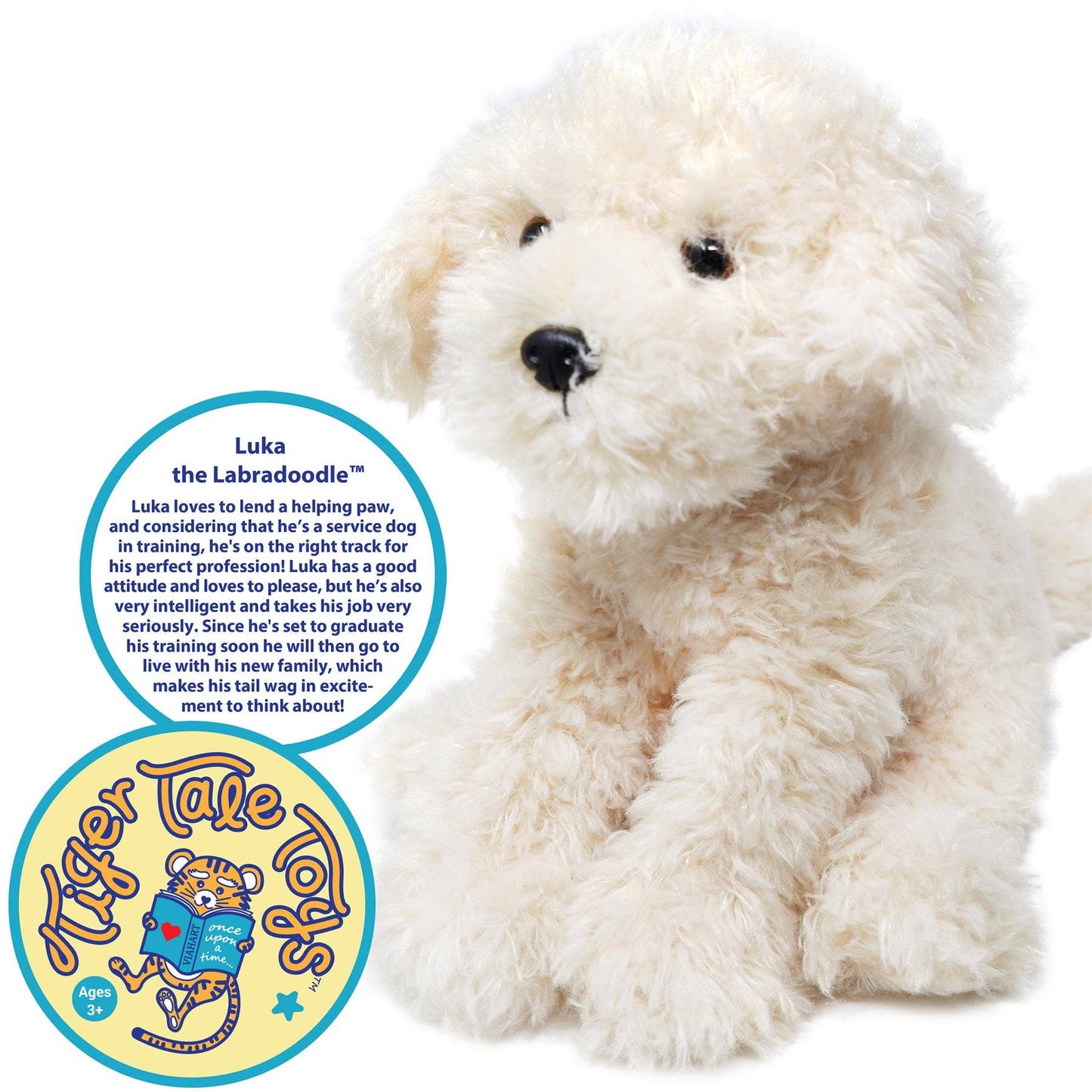 Luka The Labradoodle | 12 Inch Stuffed Animal Plush | By TigerHart Toys