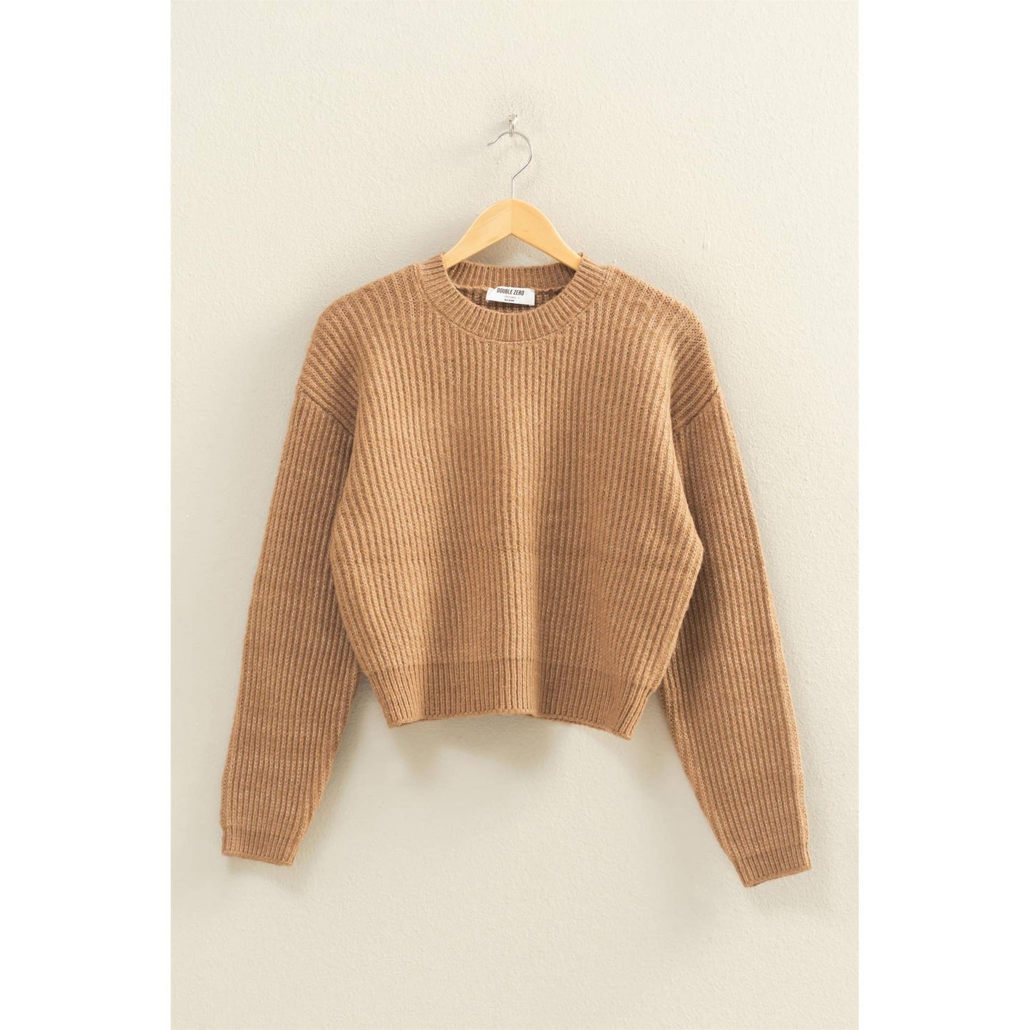 Ribbed Crew Neck Sweater