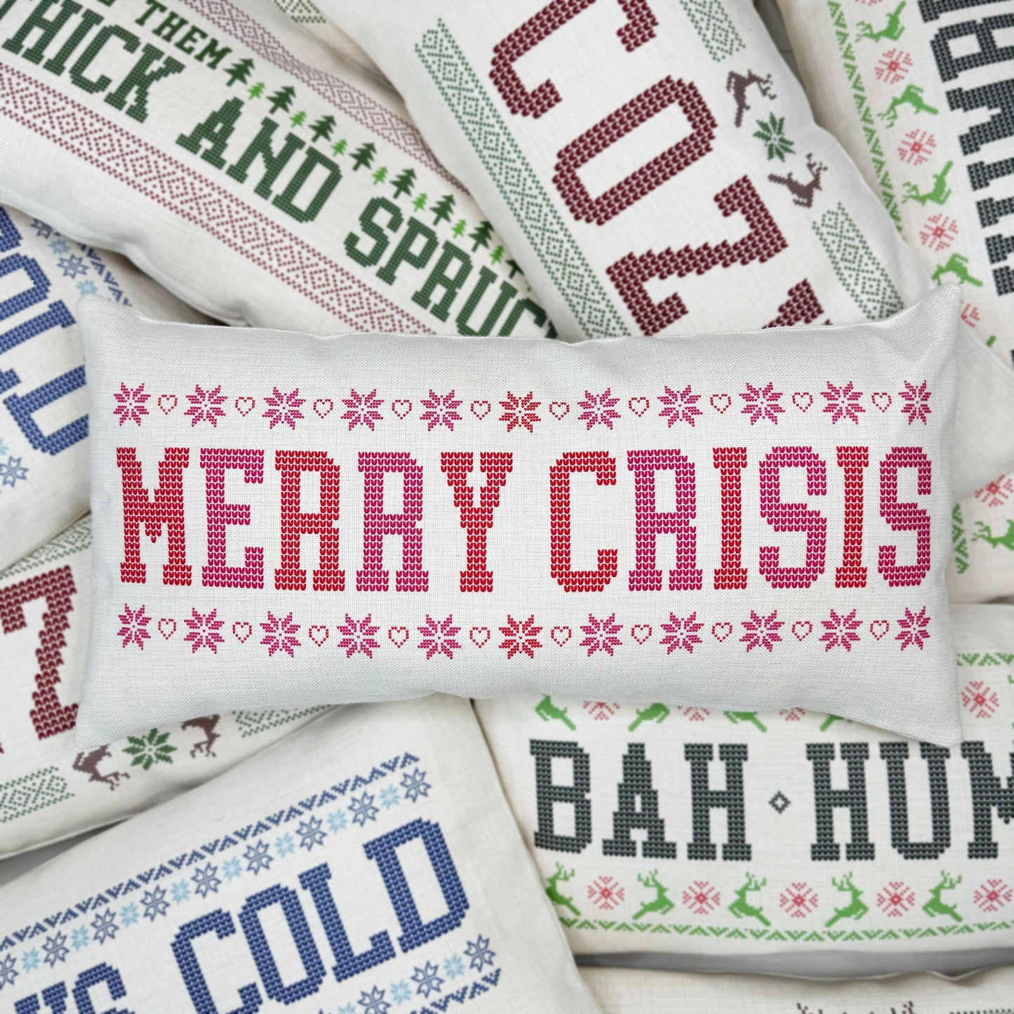 Funny Christmas Vintage Pillow, Funny Pillow, Christmas Deco